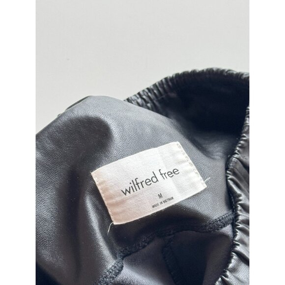 Aritzia WILFRED FREE Daria Black Vegan Leather High Rise 28" Leggings, Size M - Picture 8 of 15